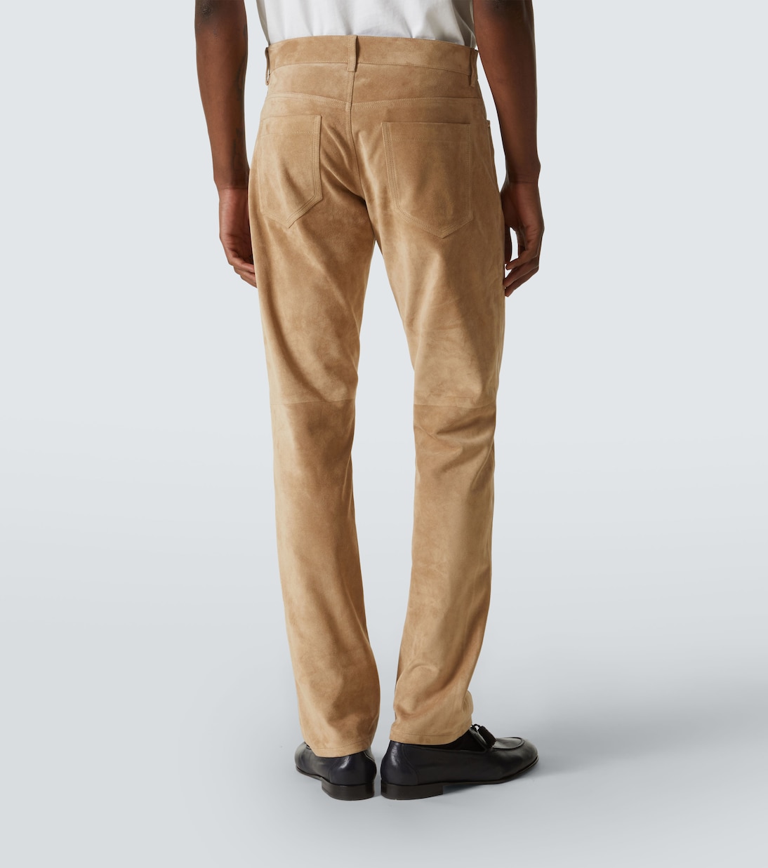 Pantaloni regular Anthony in suede | Gabriela Hearst