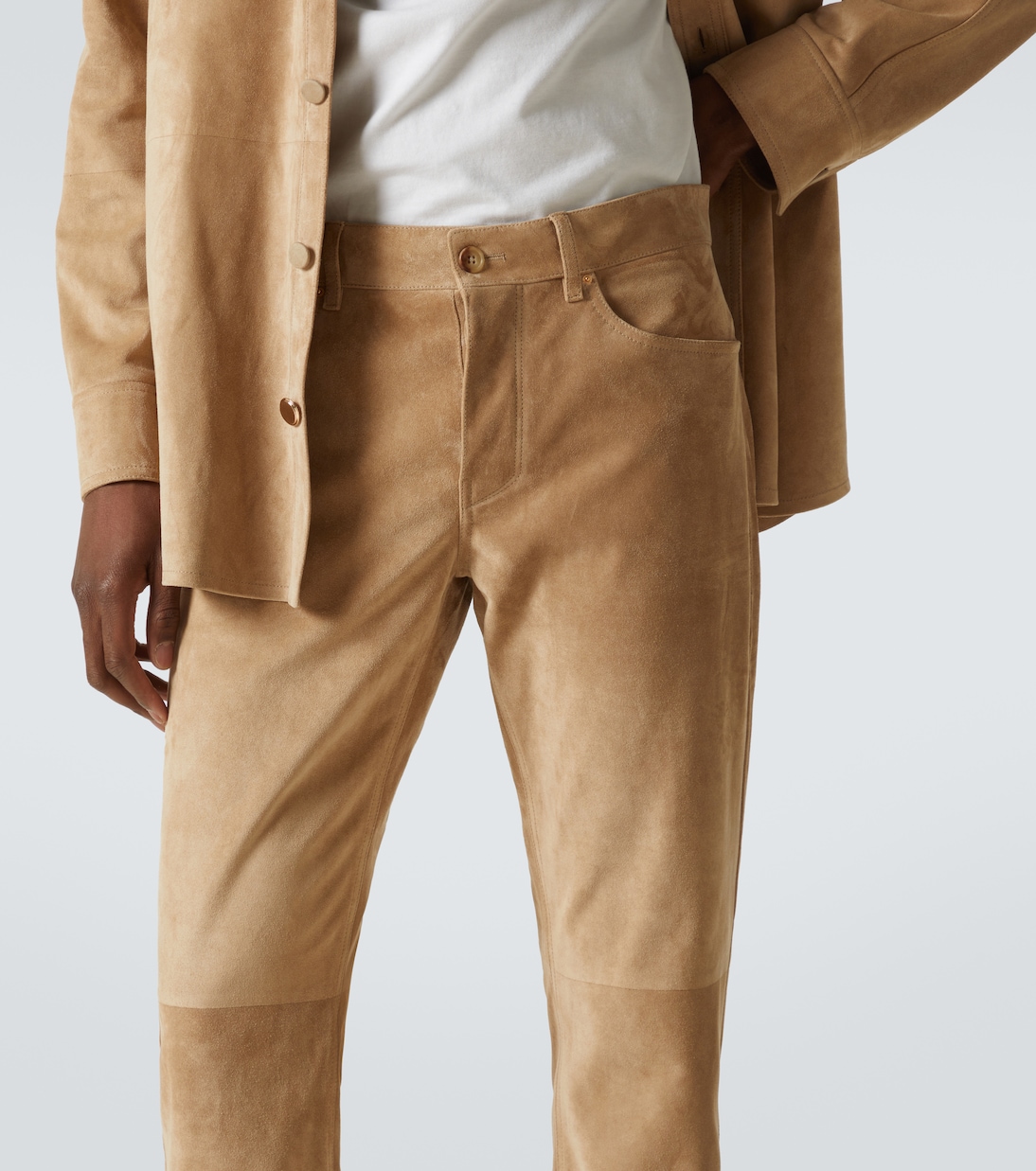 Pantaloni regular Anthony in suede | Gabriela Hearst