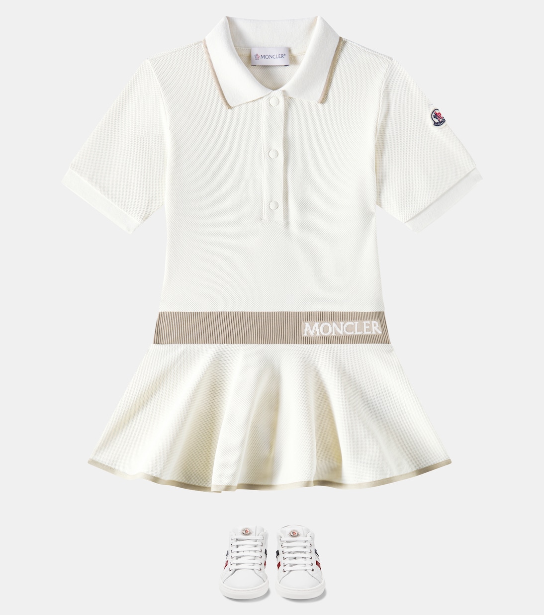 Polokleid aus Piqué | Moncler Enfant