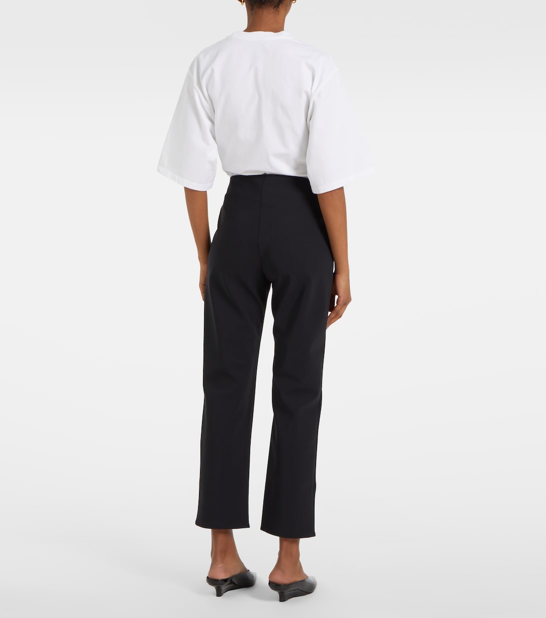 Pantaloni slim in scuba cropped | Róhe