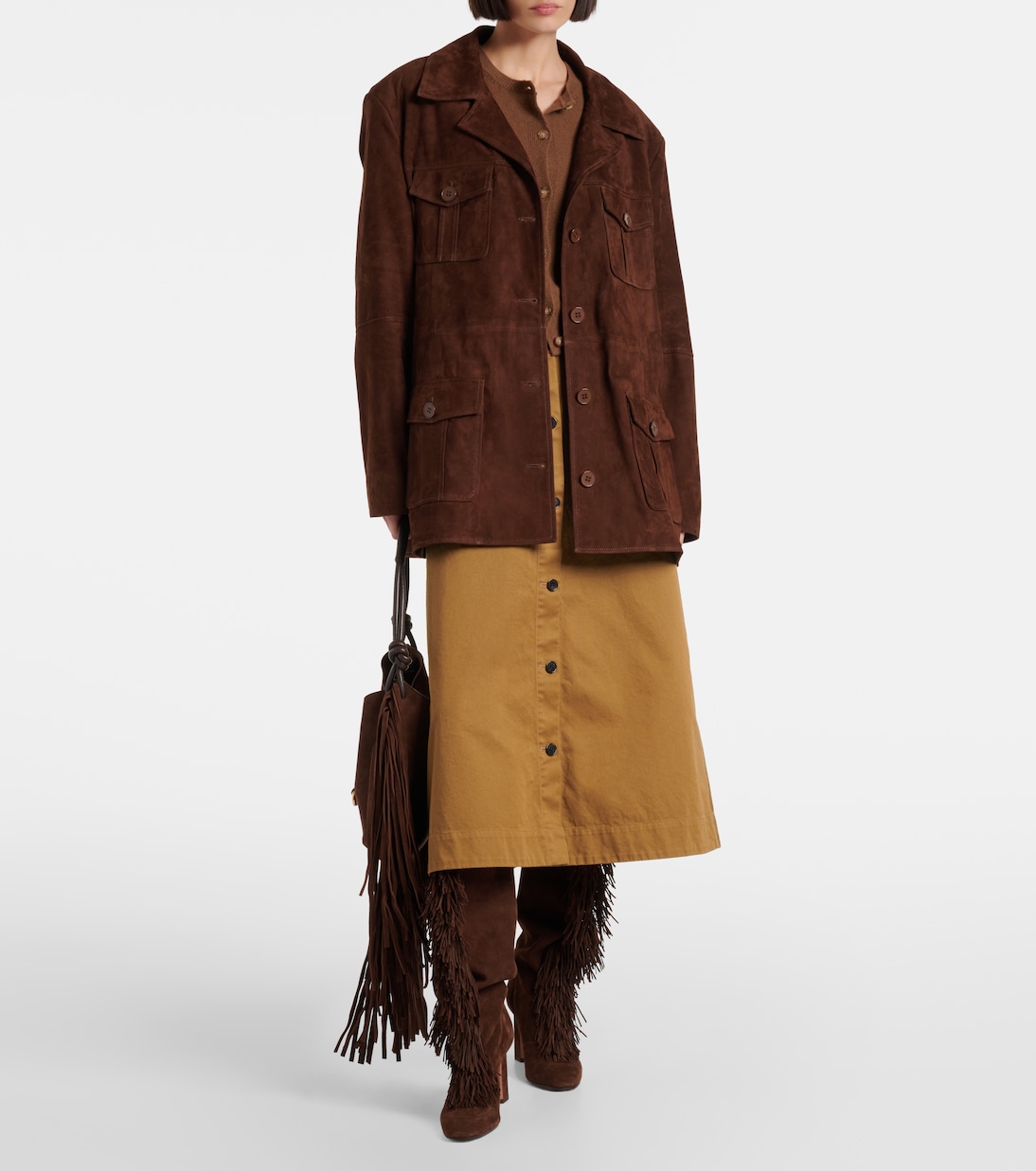 Veste Kargo en daim | Nour Hammour