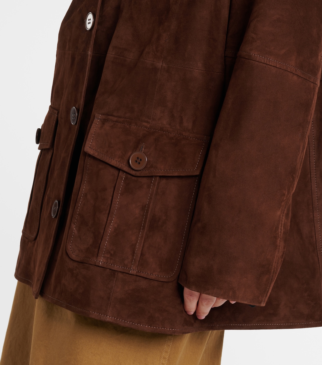 Veste Kargo en daim | Nour Hammour