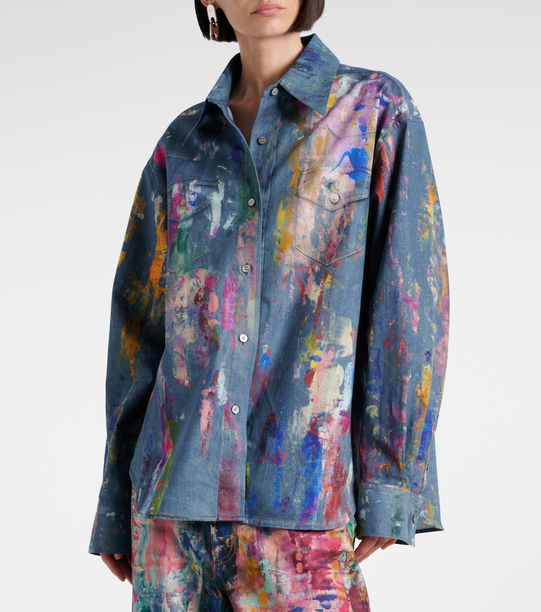 Camicia in cotone con stampa | Acne Studios