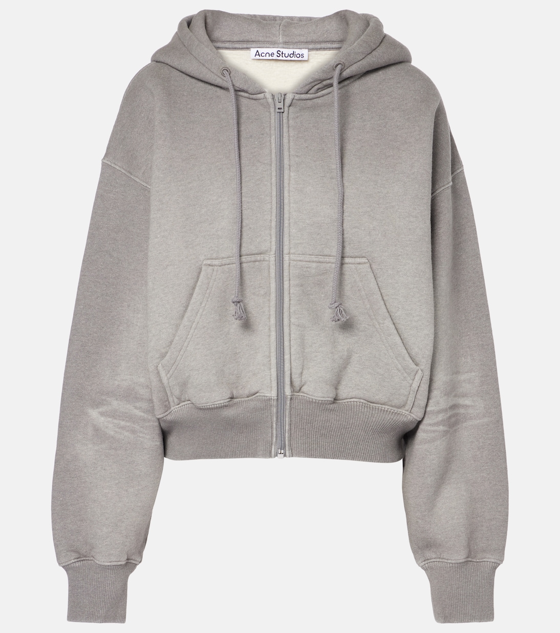 Felpa in jersey di cotone con zip e cappuccio | Acne Studios