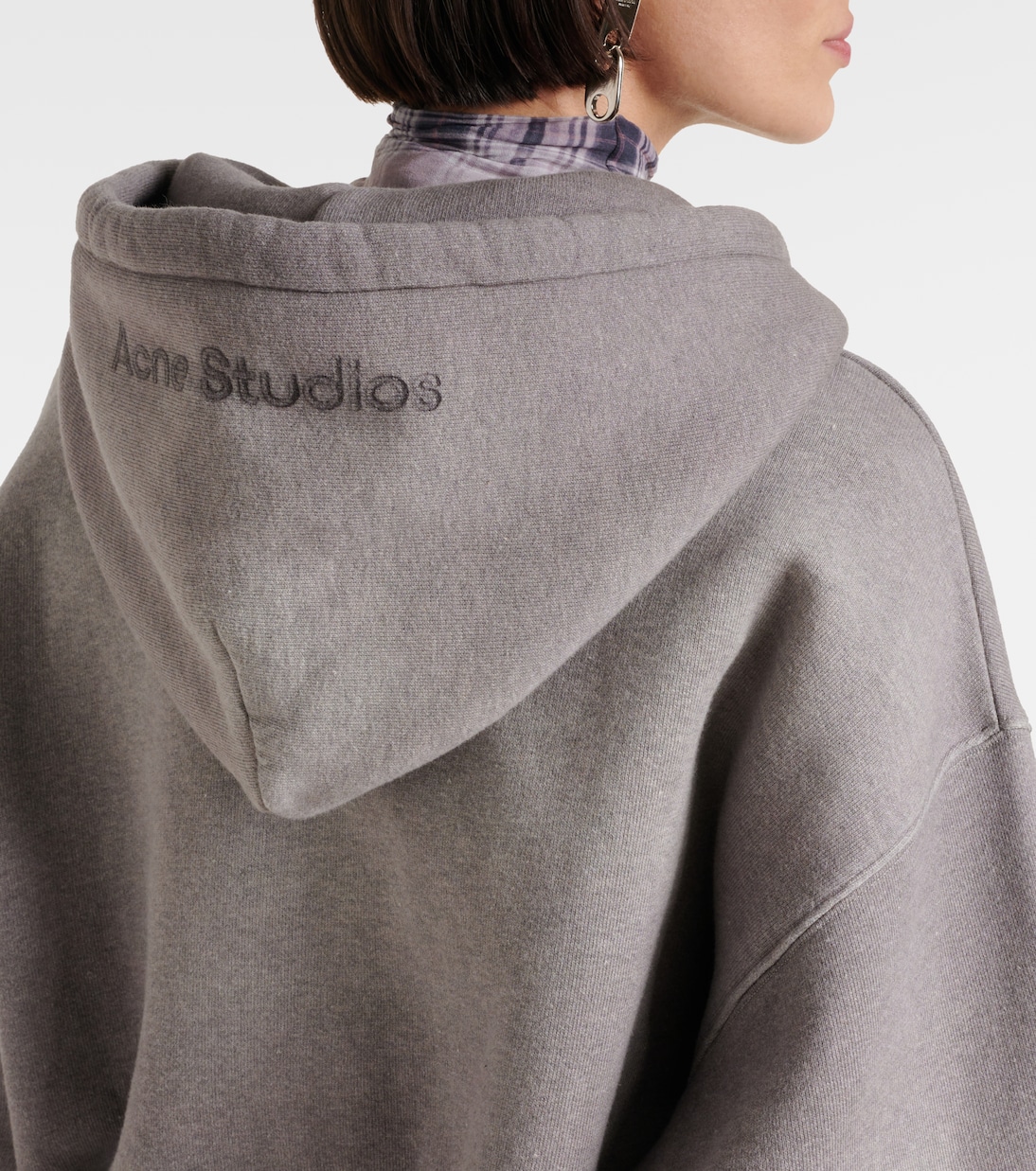 Felpa in jersey di cotone con zip e cappuccio | Acne Studios