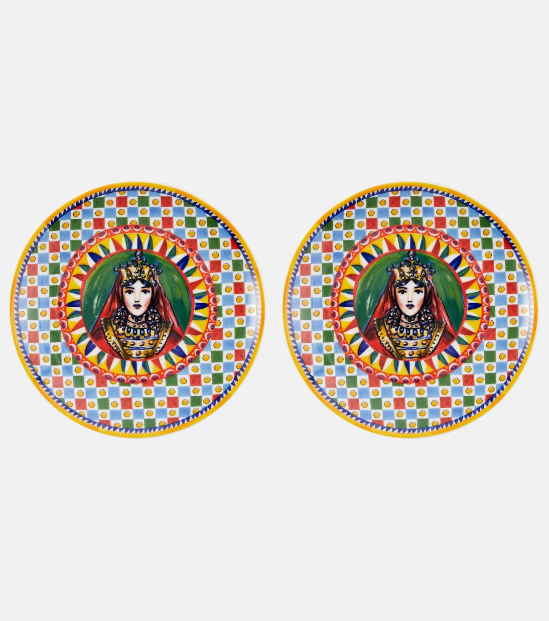 Carretto Siciliano set of 2 dessert plates | Dolce&Gabbana Casa