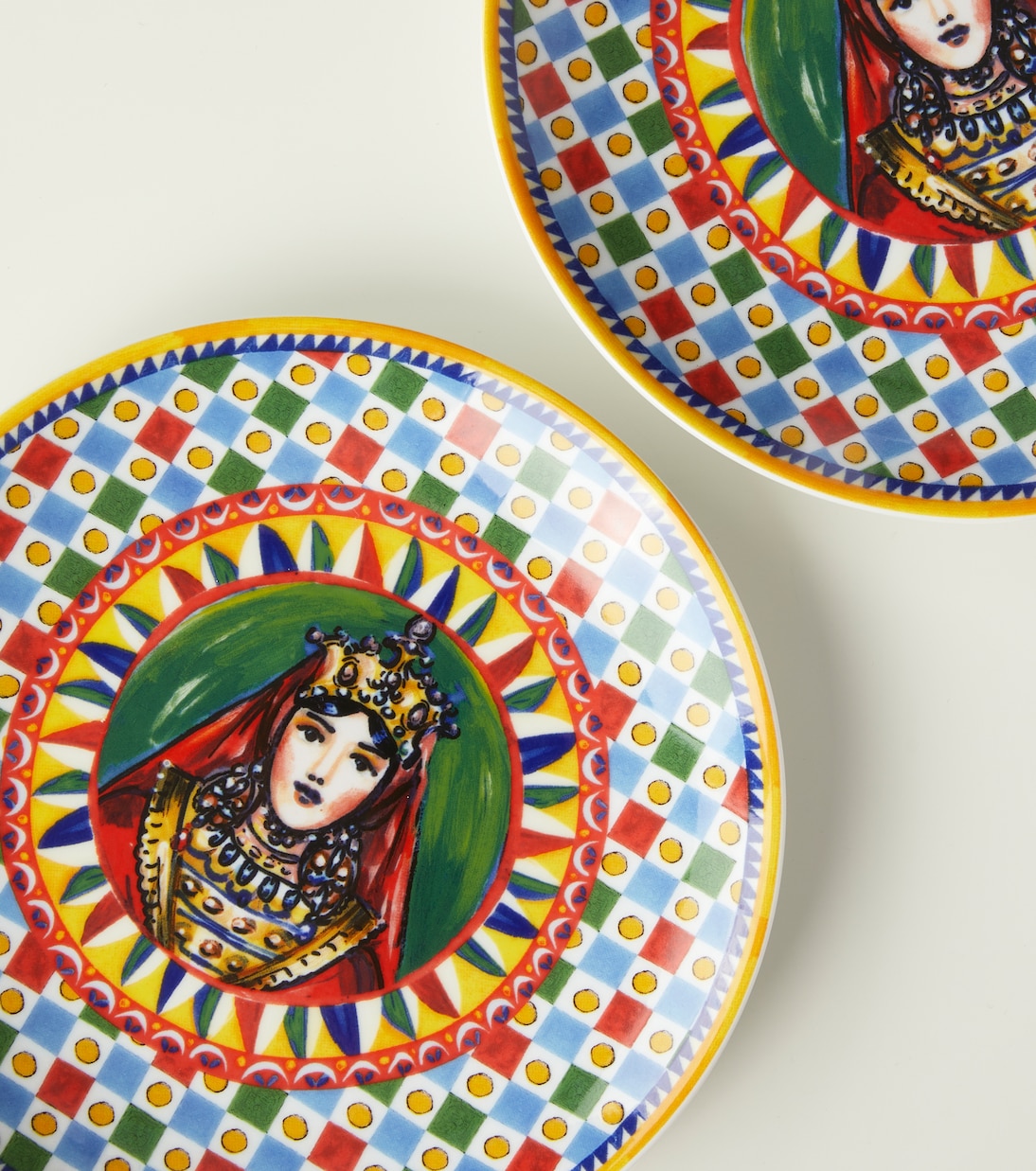 Carretto Siciliano set of 2 dessert plates | Dolce&Gabbana Casa