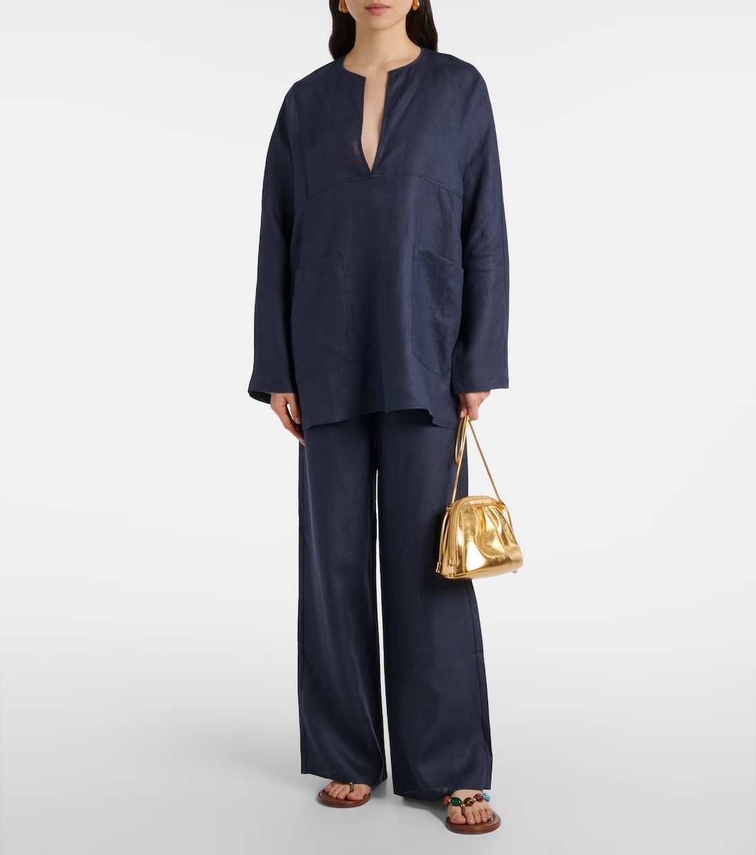 Weite Hose Austin aus Leinen | Asceno