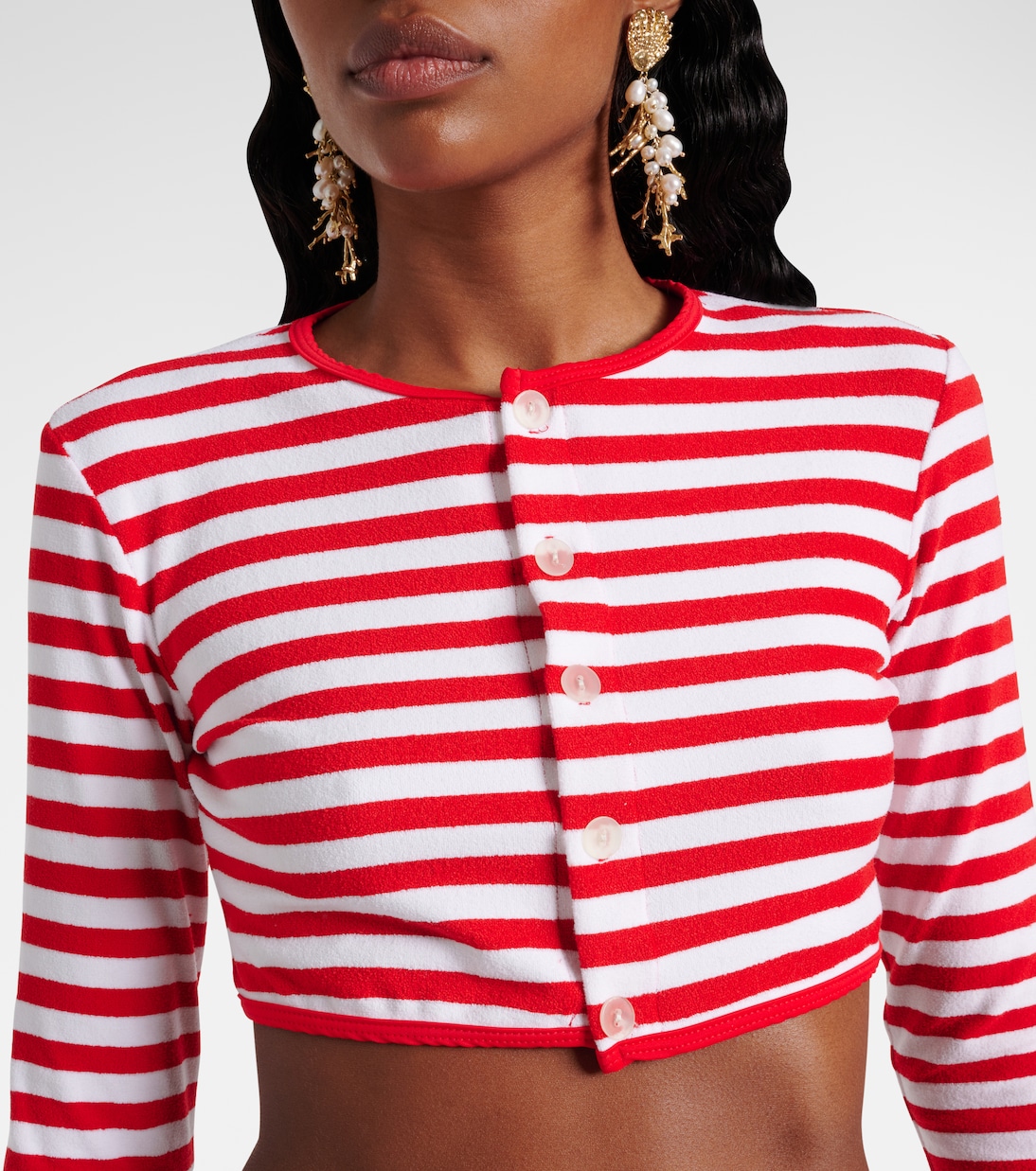 Cardigan cropped a righe | Jade Swim