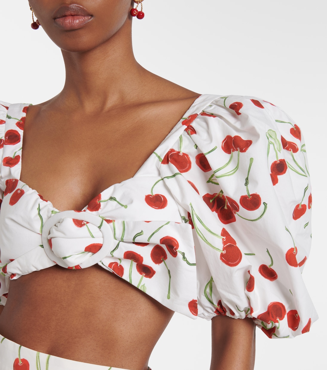 Top bandeau en coton à fleurs | Adriana Degreas