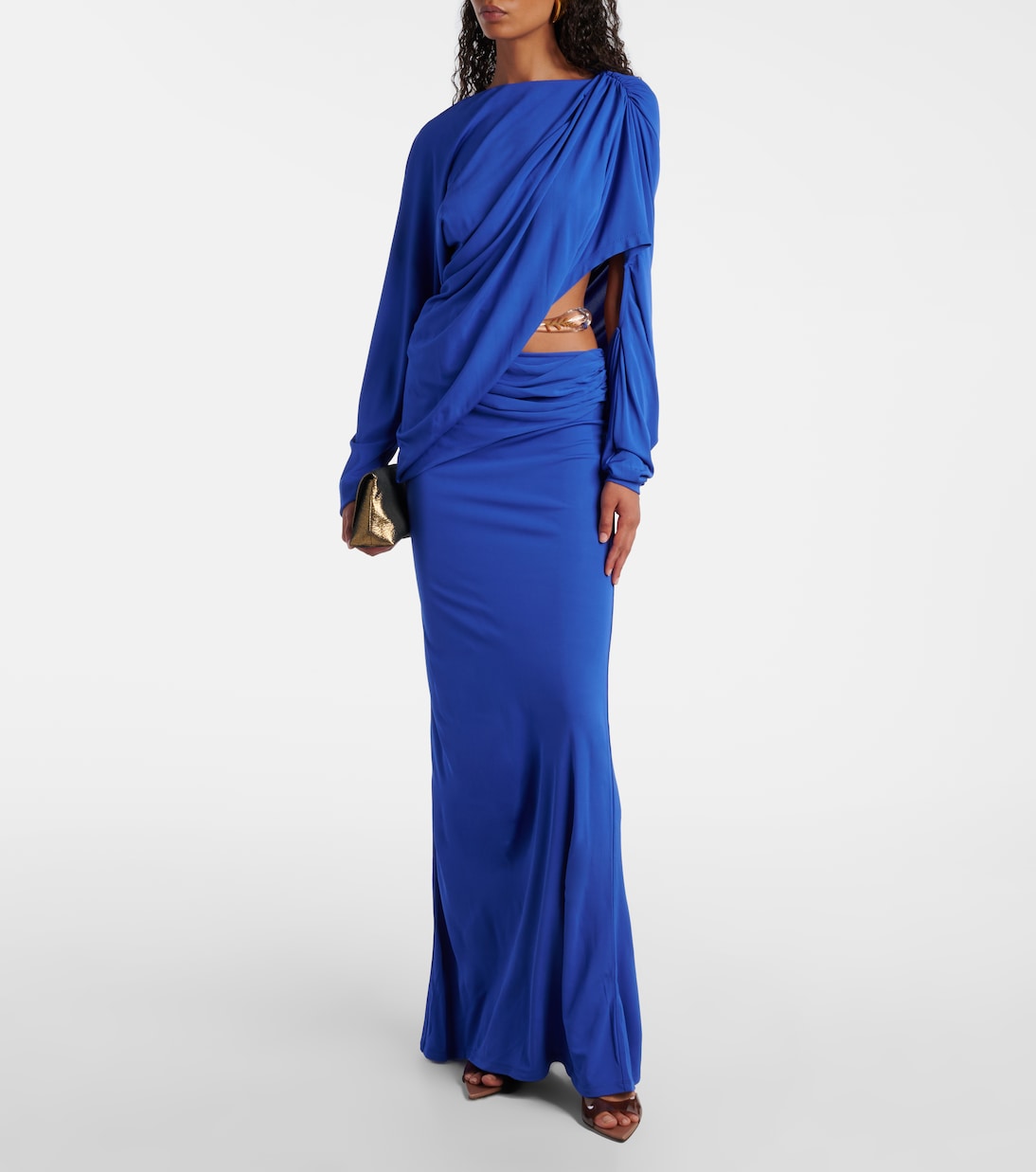 Encased Nature draped jersey gown | Christopher Esber