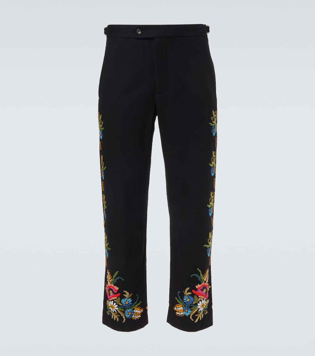 Gerade Hose Beaded Aquitaine aus Wolle | Bode