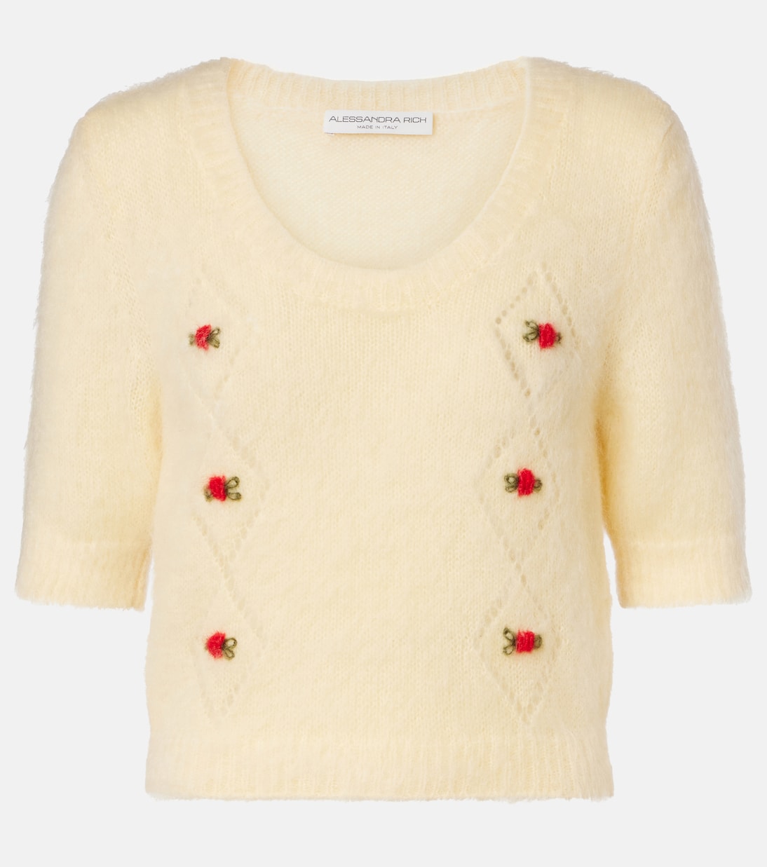 Embroidered mohair-blend sweater | Alessandra Rich
