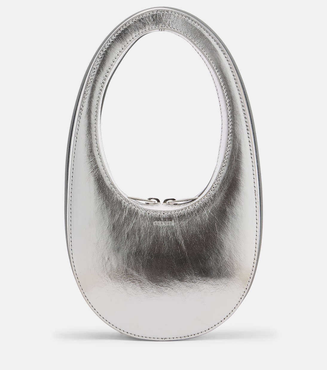 Schultertasche Swipe Mini aus Metallic-Leder | Coperni