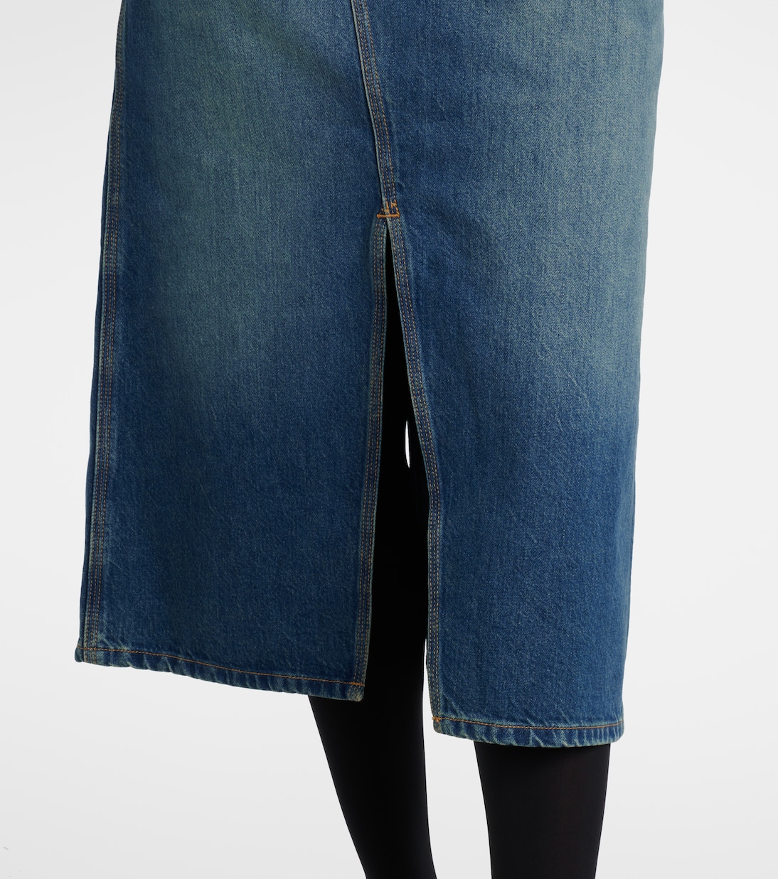 Asymmetric denim midi skirt | Victoria Beckham