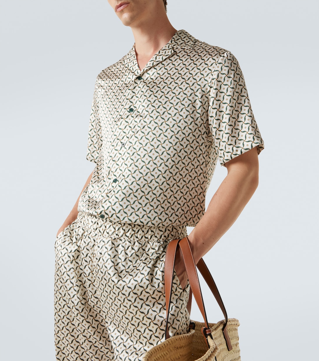 Camisa Roberto de seda estampada | Frescobol Carioca