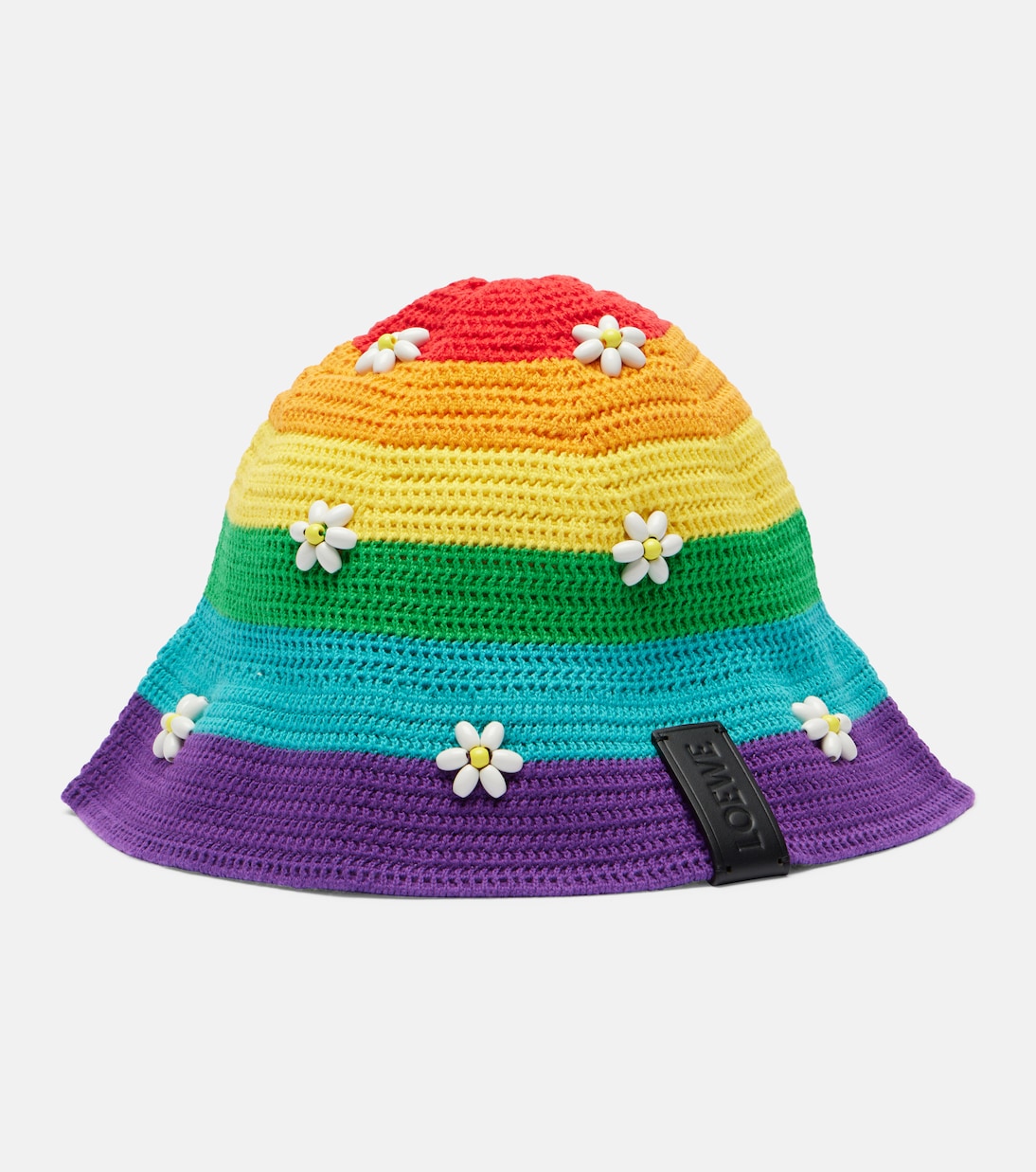 Cappello da pescatore Daisy in misto cotone con perline | Loewe