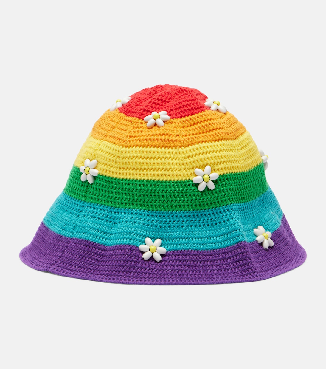Cappello da pescatore Daisy in misto cotone con perline | Loewe