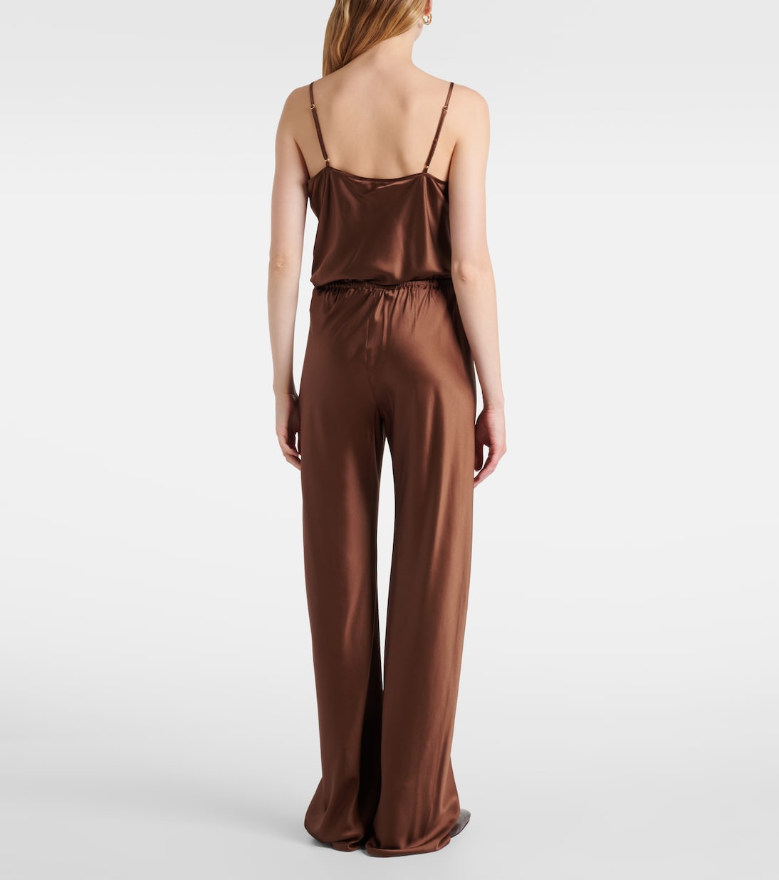 Billie silk-blend straight pants  | Veronica Beard