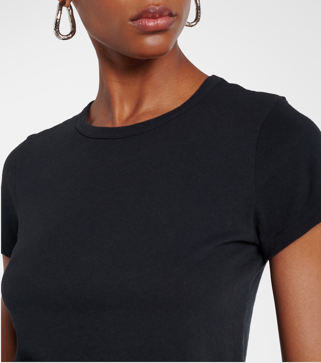 T-shirt raccourci en coton | Slvrlake