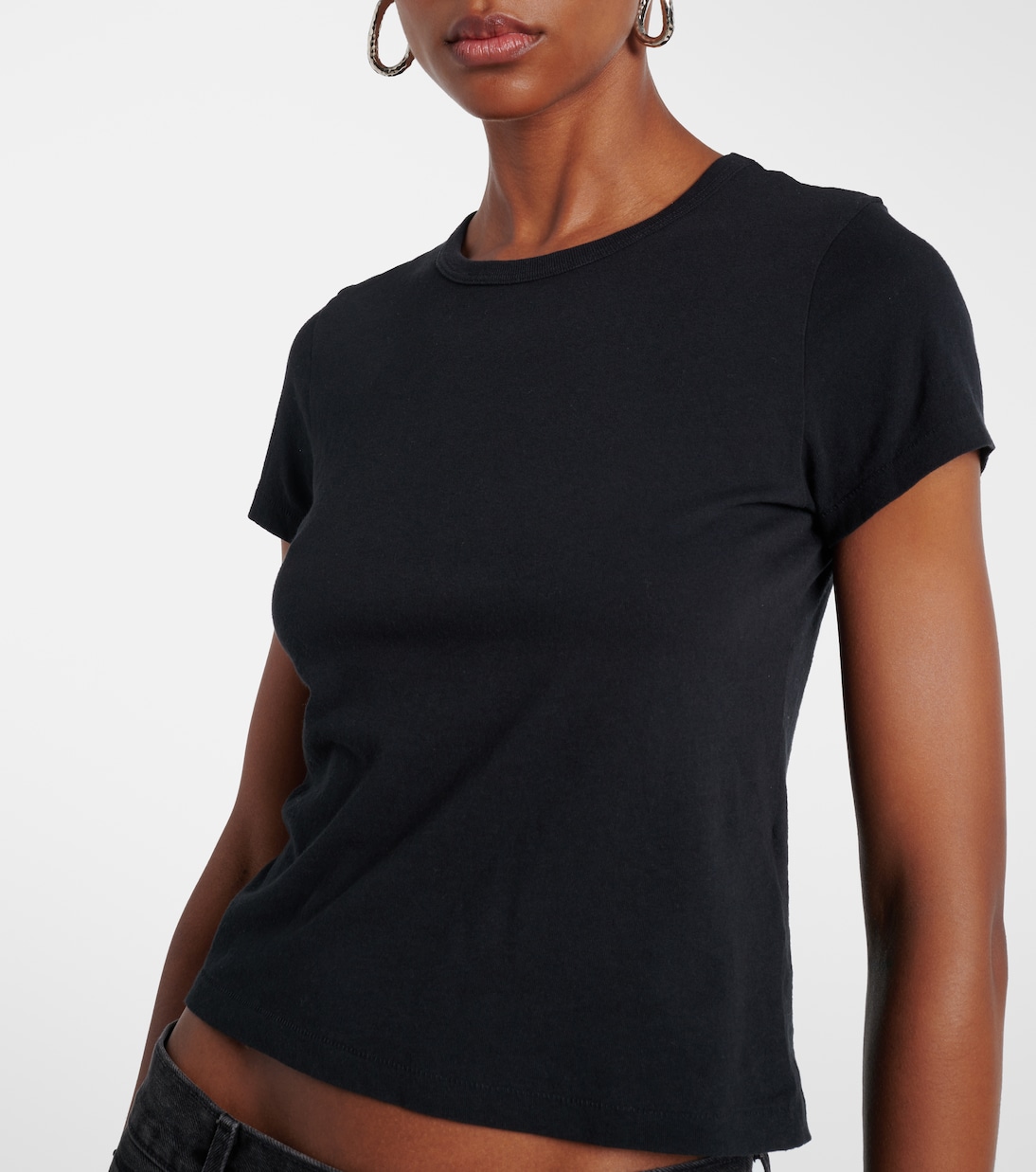 T-shirt raccourci en coton | Slvrlake