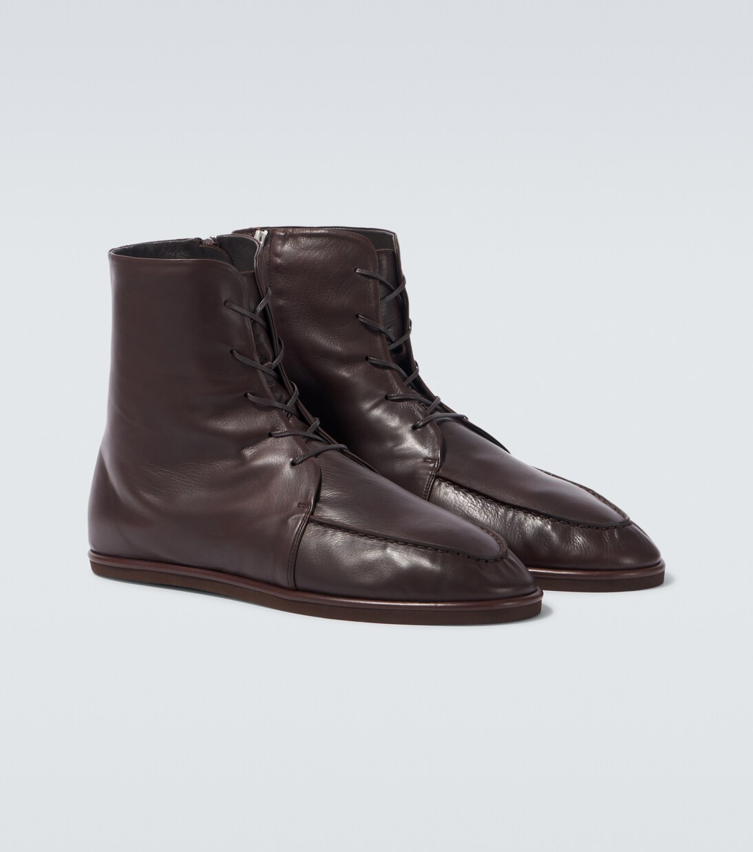Leather lace-up boots | Auralee