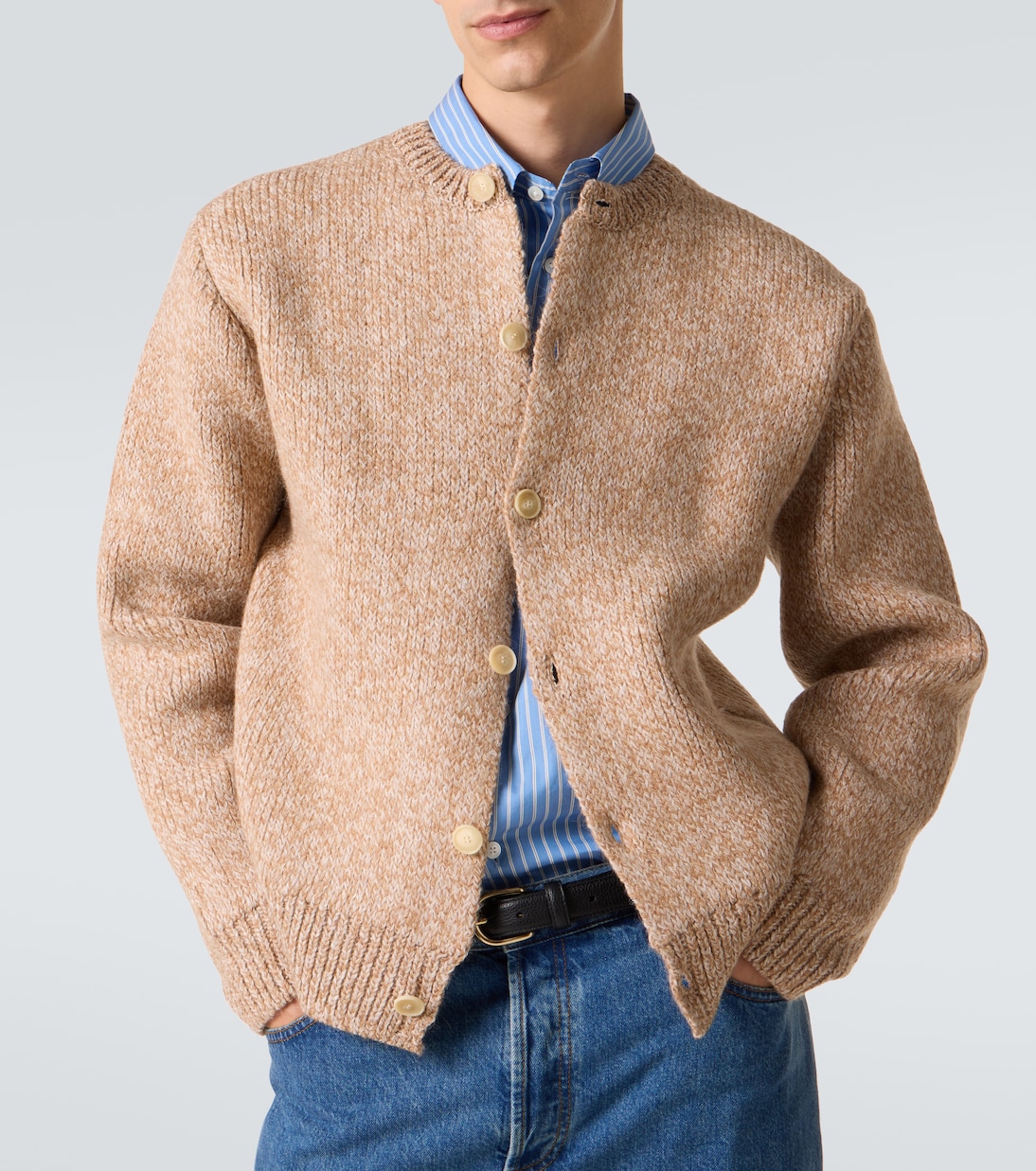 Cardigan en laine et alpaga mélangés | Auralee