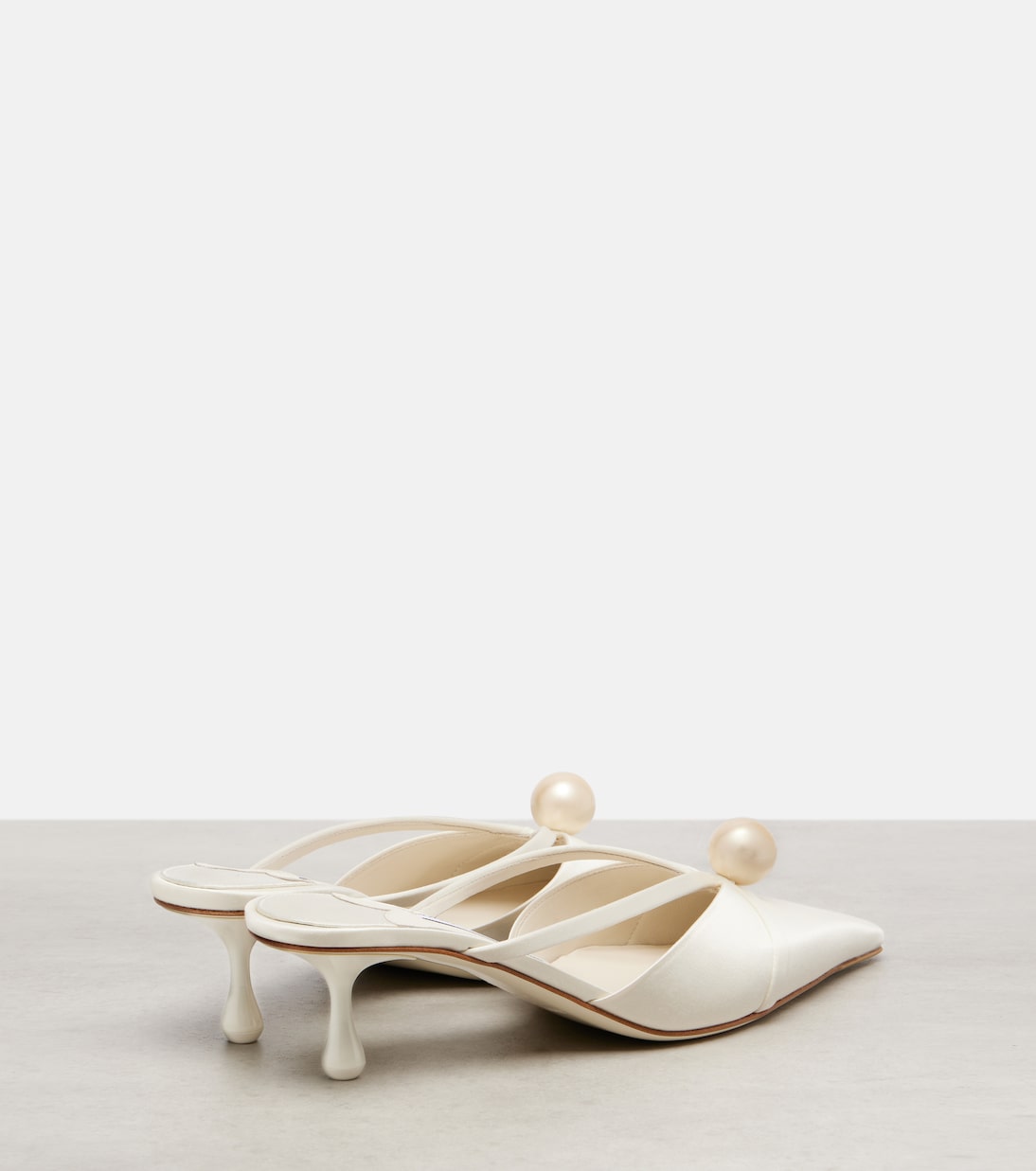 Bridal Sana 50 embellished satin mules | Jimmy Choo