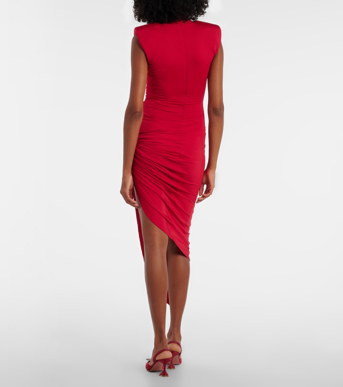 Asymmetric embellished midi dress | Area