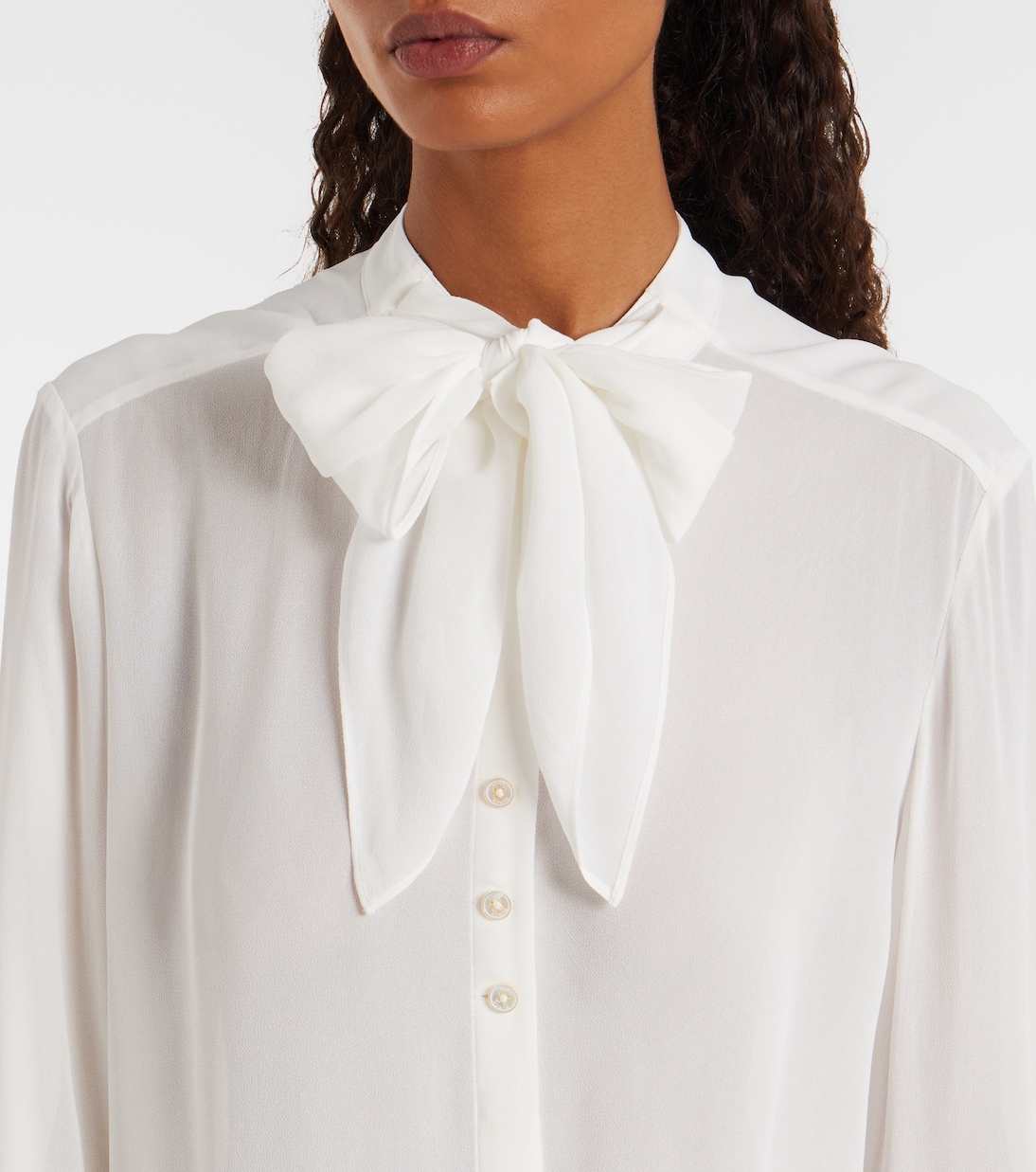 Schluppenbluse aus Georgette  | Tory Burch