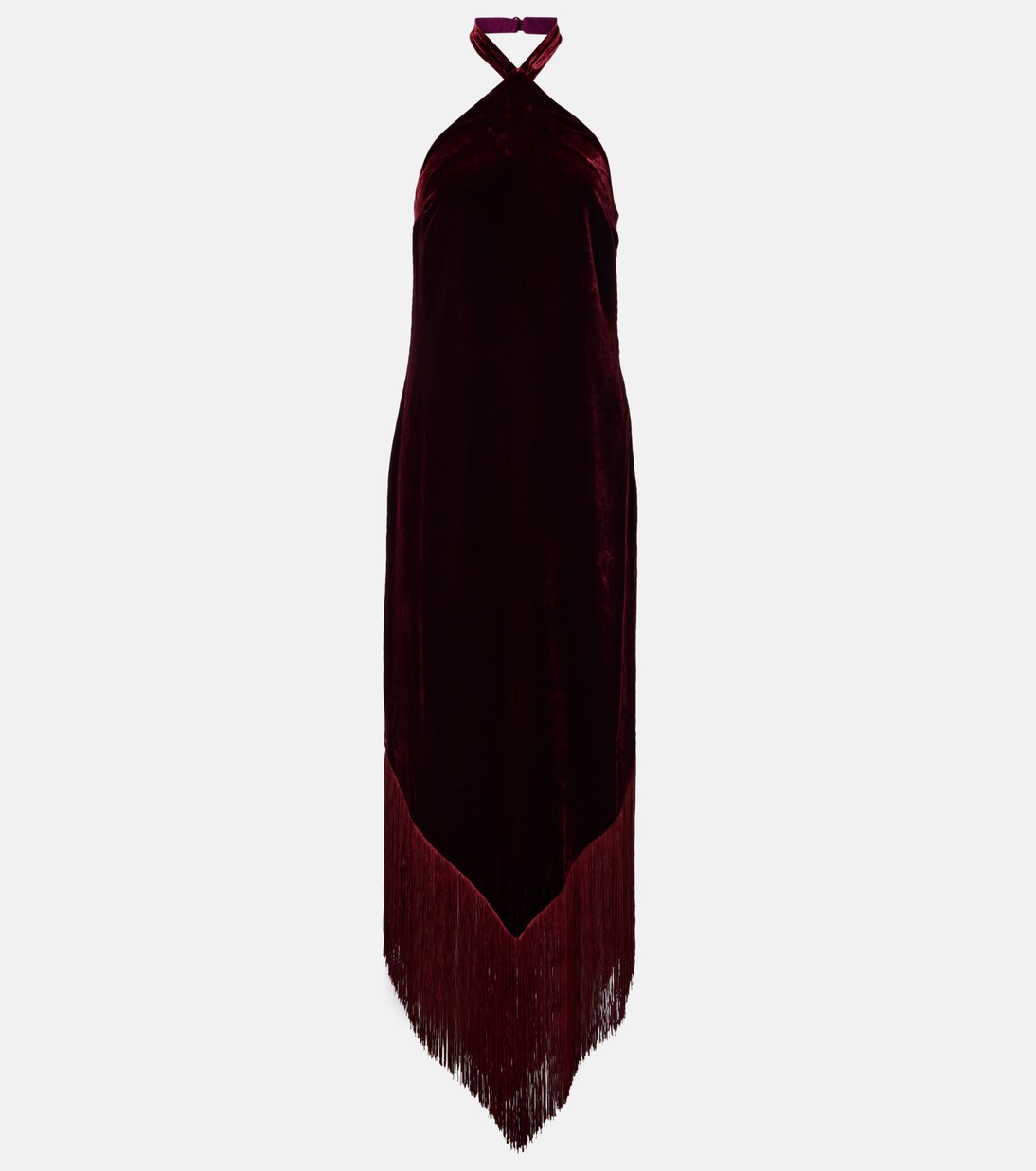 Nina fringed velvet maxi dress | Taller Marmo
