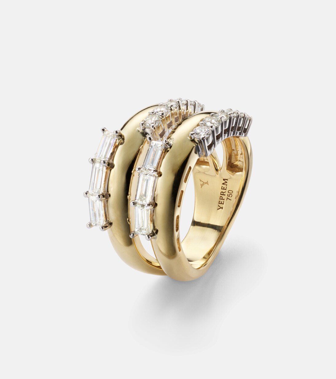 Bague Golden Strada en or jaune et blanc 18 ct et diamants | Yeprem