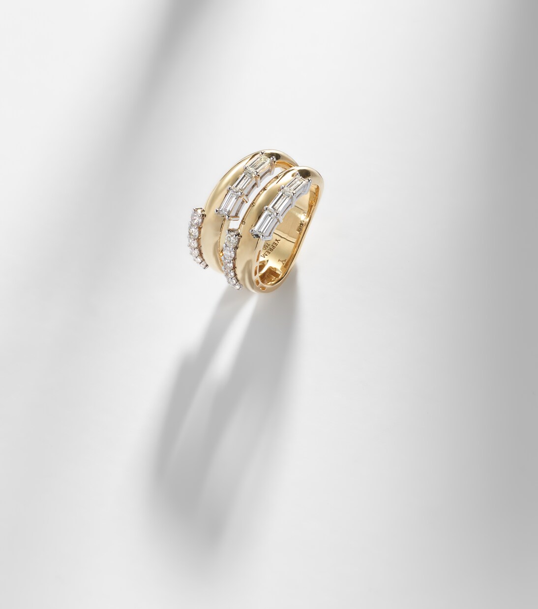 Bague Golden Strada en or jaune et blanc 18 ct et diamants | Yeprem