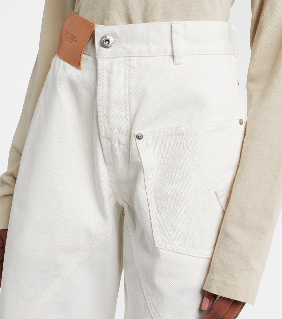 Embroidered straight jeans | JW Anderson
