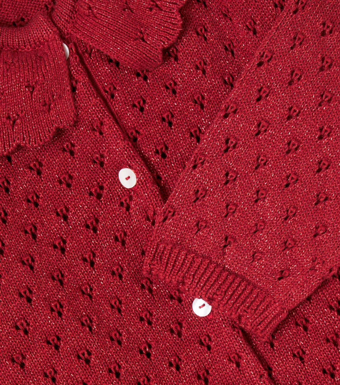 Cardigan en coton mélangé lamé | Konges Sløjd