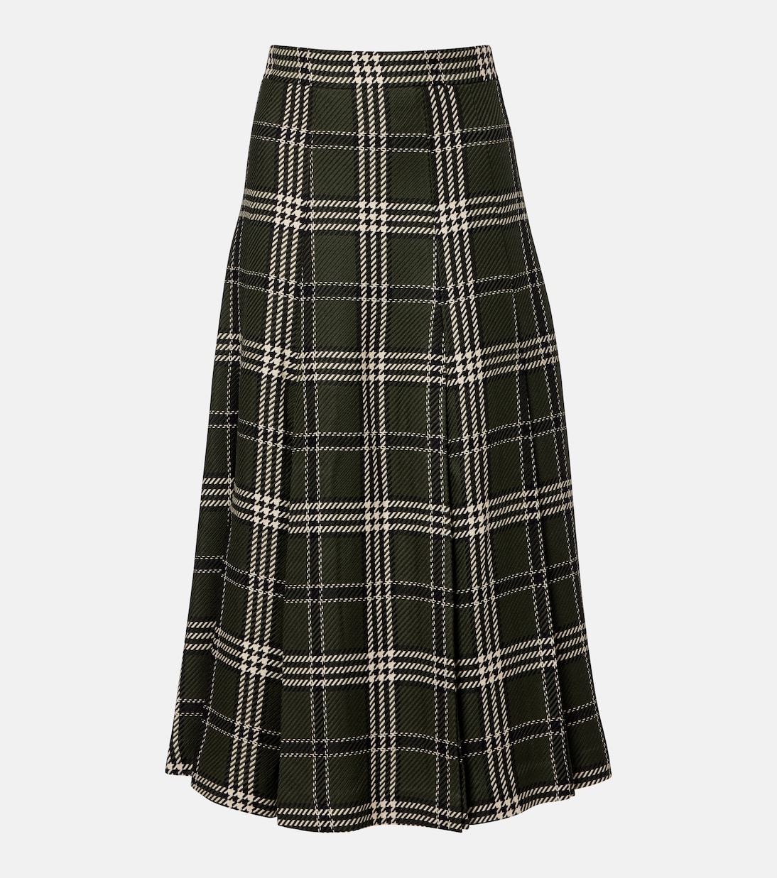 Kensie checked wool-blend midi skirt | Emilia Wickstead