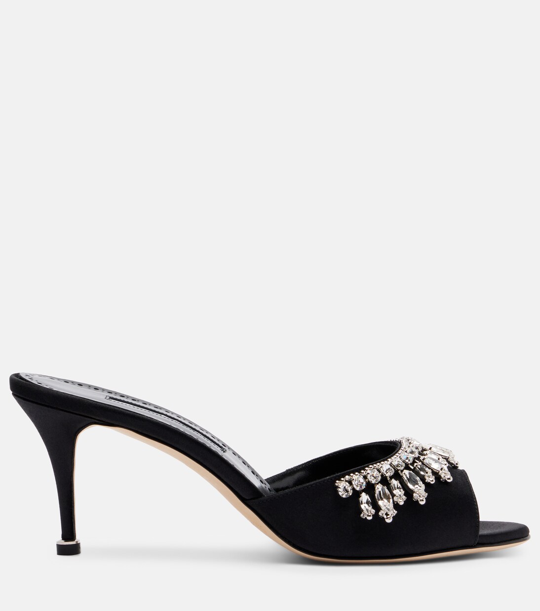 Tulimu 70 embellished satin mules | Manolo Blahnik