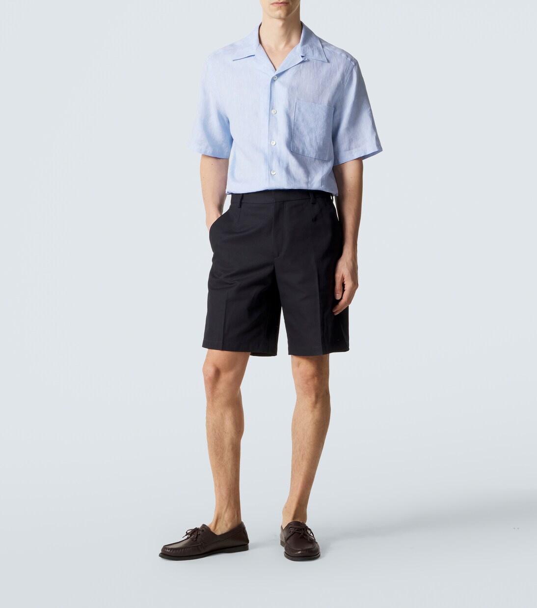 Cotton and linen Bermuda shorts | Zegna