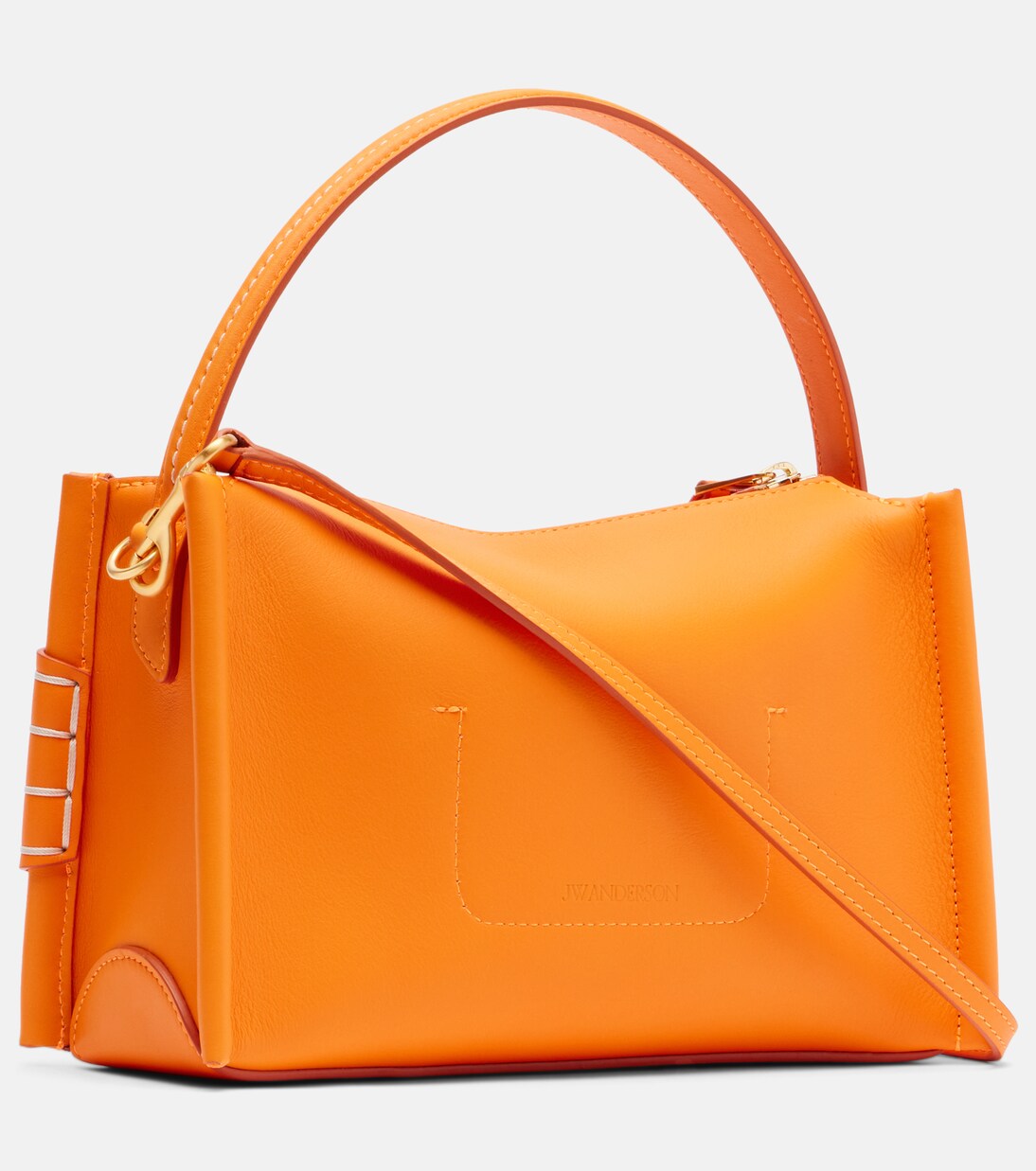 Loafer leather top-handle bag | JW Anderson