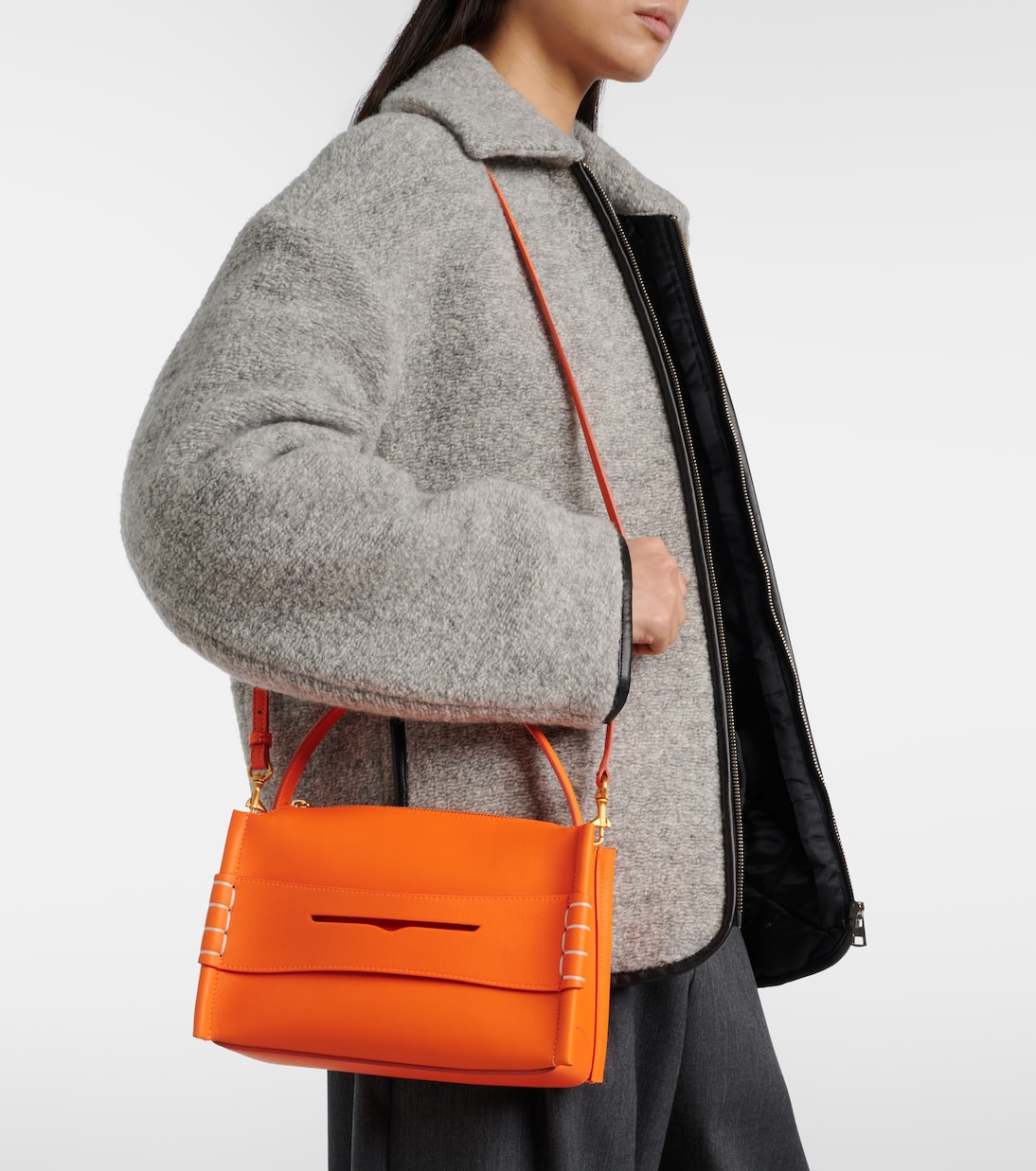 Loafer leather top-handle bag | JW Anderson