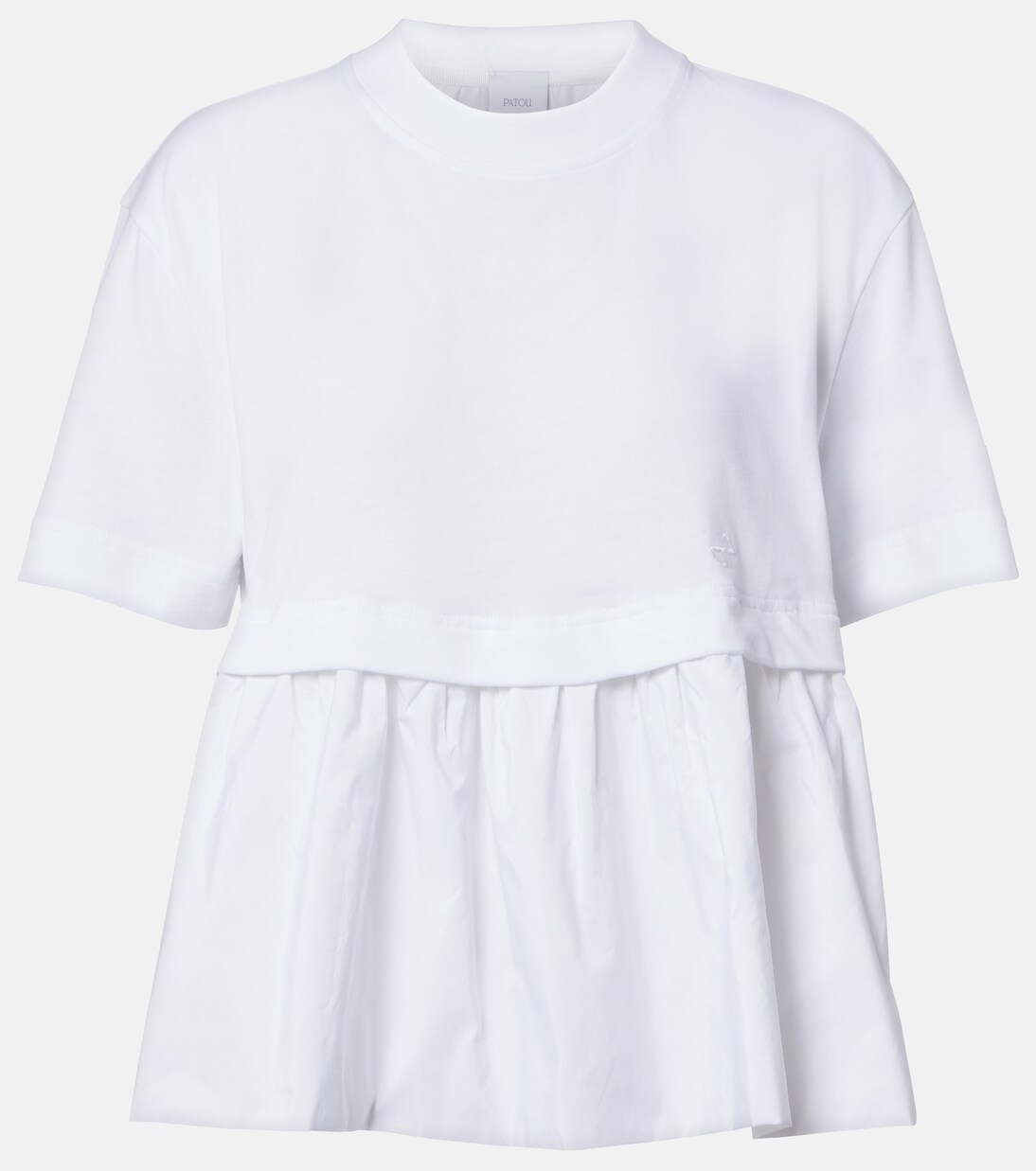 Cotton jersey and faille T-shirt | Patou
