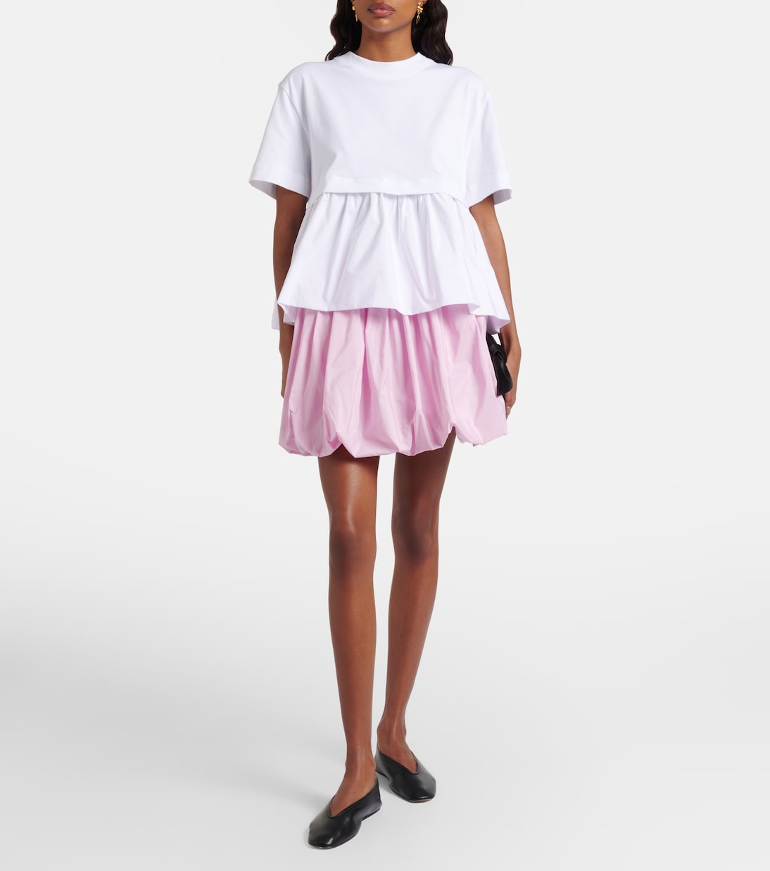 Cotton jersey and faille T-shirt | Patou