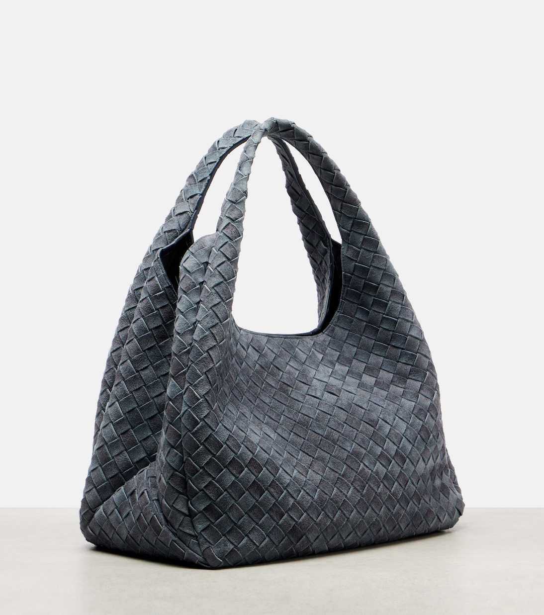 Sac Campana Large en daim Intrecciato | Bottega Veneta