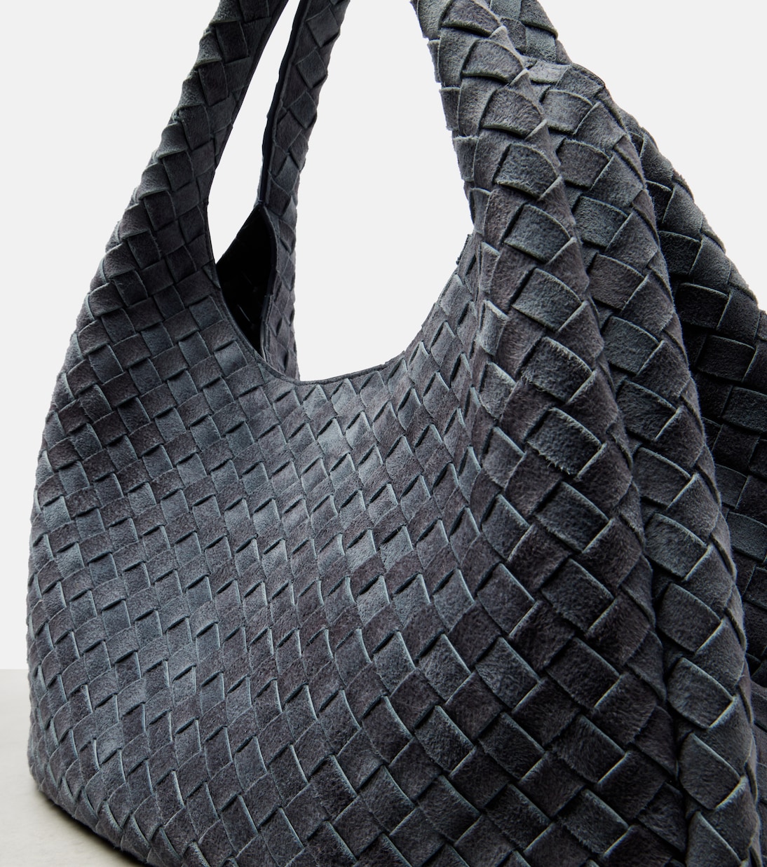 Sac Campana Large en daim Intrecciato | Bottega Veneta