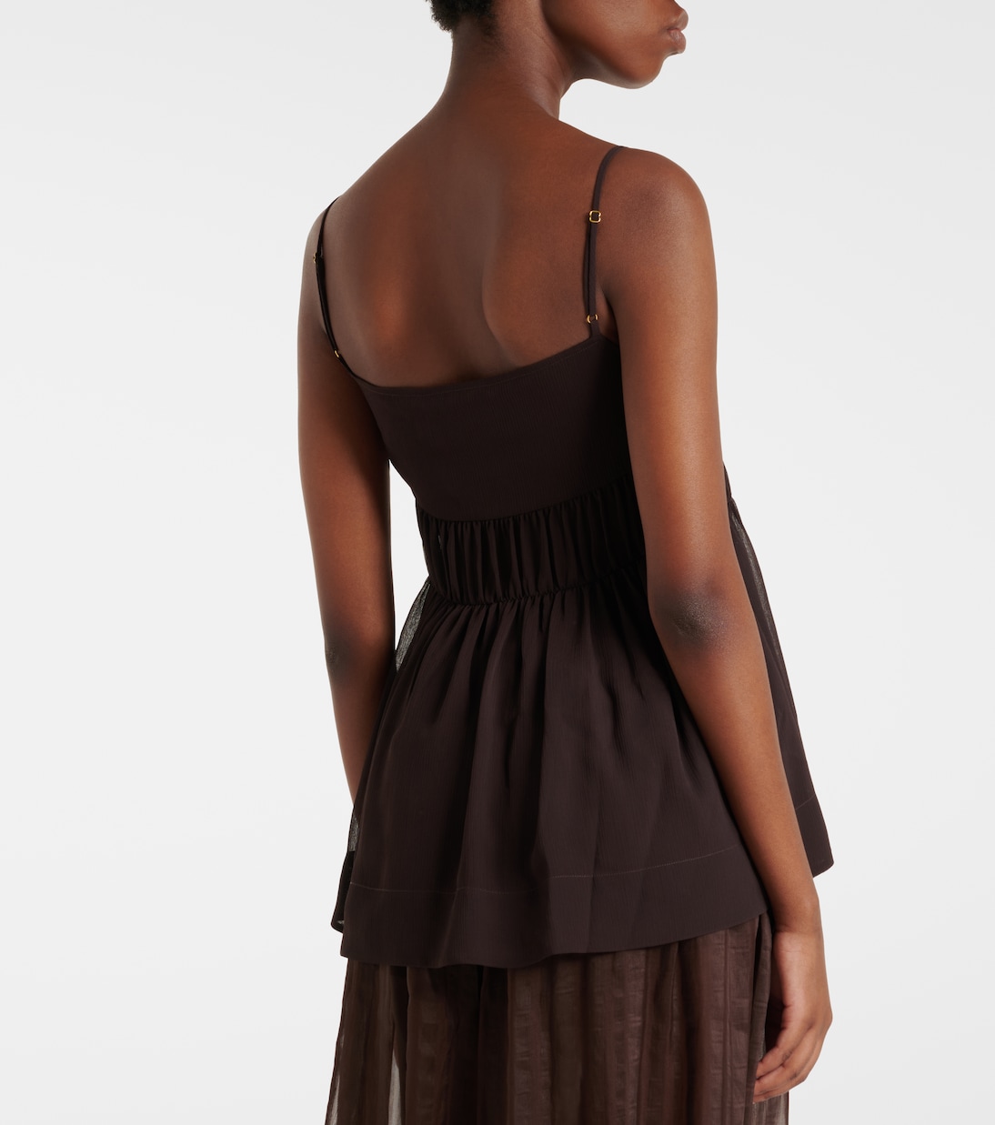 Sequined chiffon top | Xu Zhi