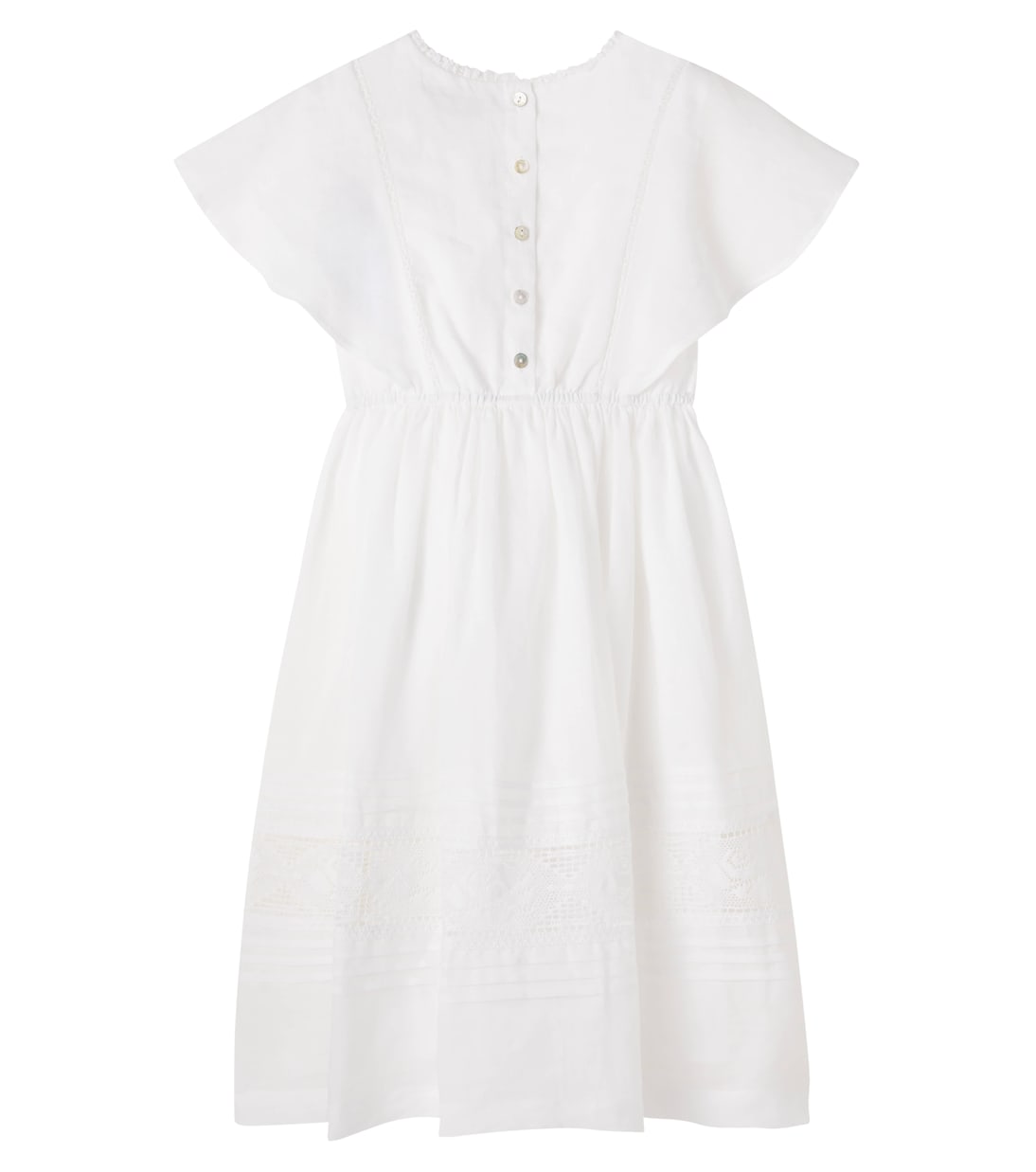 Emilie embroidered ramie dress | C'era Una Volta
