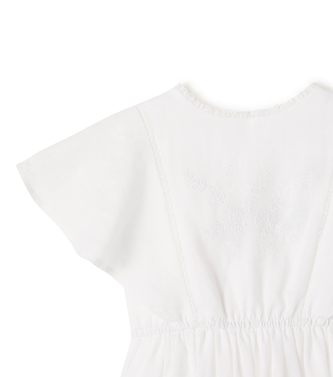 Emilie embroidered ramie dress | C'era Una Volta