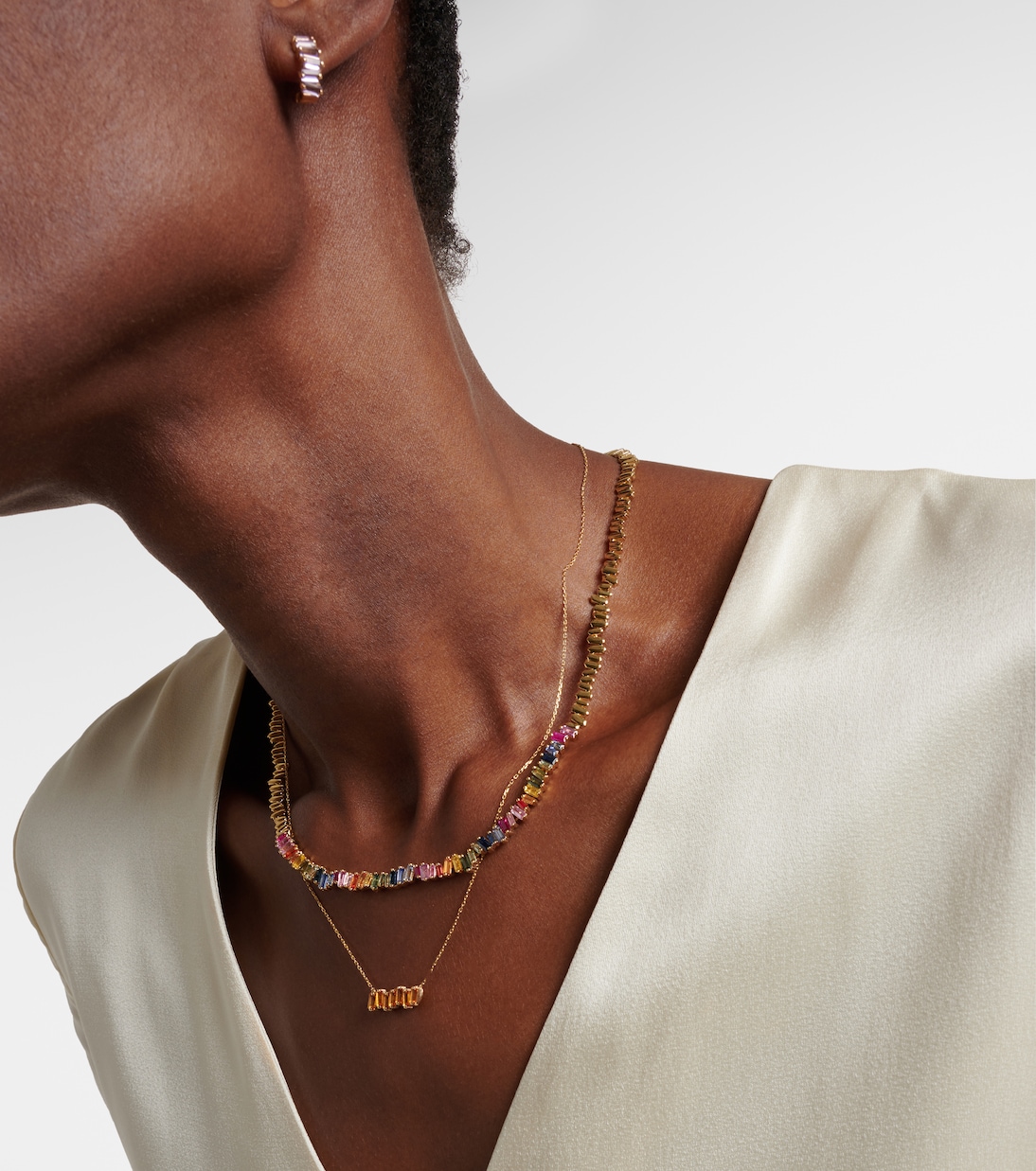 Collana in oro giallo 14kt con citrini di Suzanne Kalan, design giovane e chic