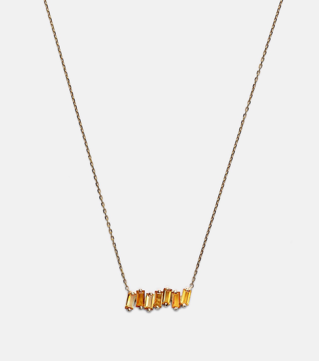 Collana in oro giallo 14kt con citrini di Suzanne Kalan, design giovane e chic