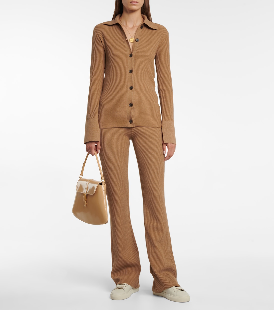 Ribbed-knit cotton-blend pants | Frame